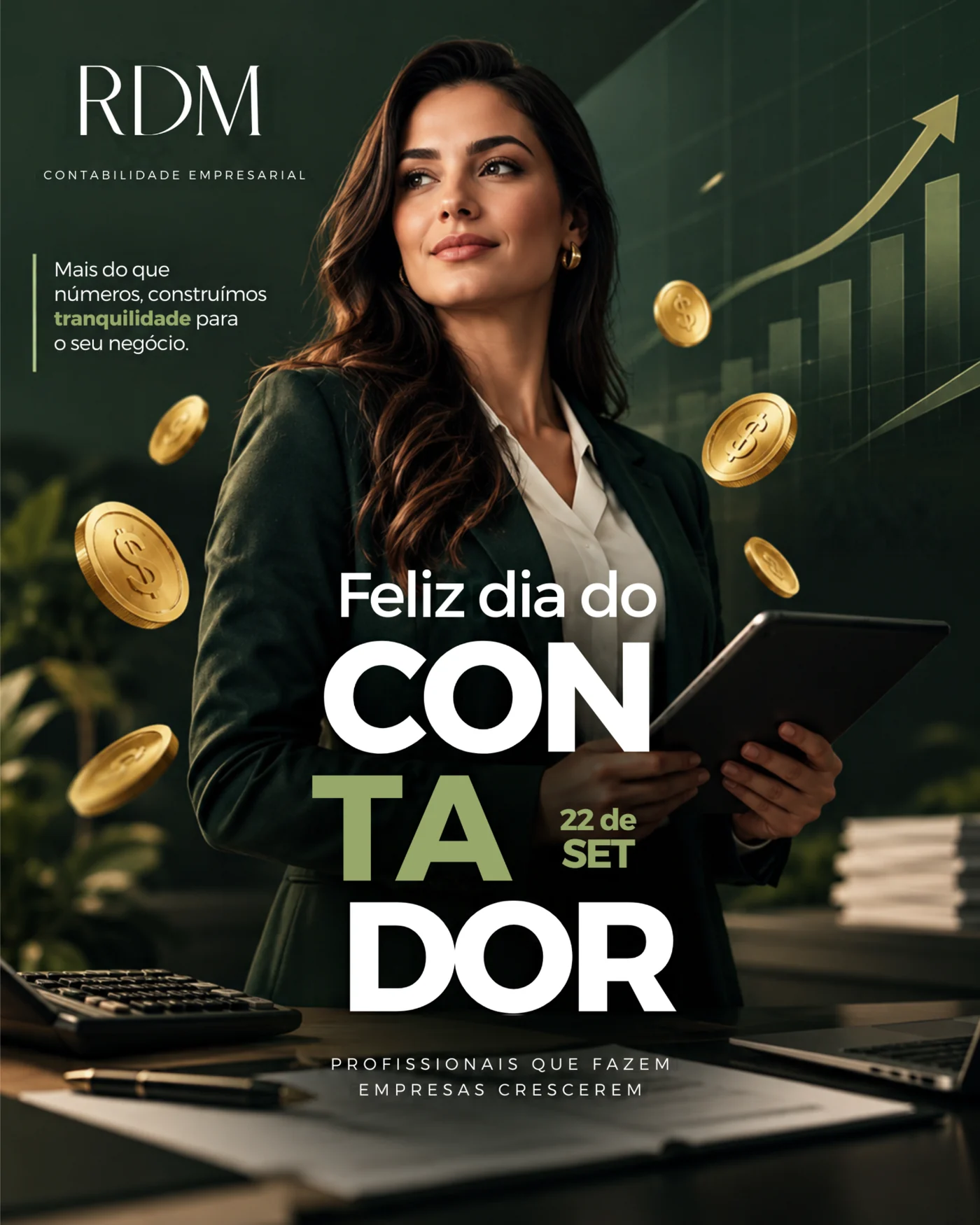 Arte comemorativa do Dia do Contador para RDM