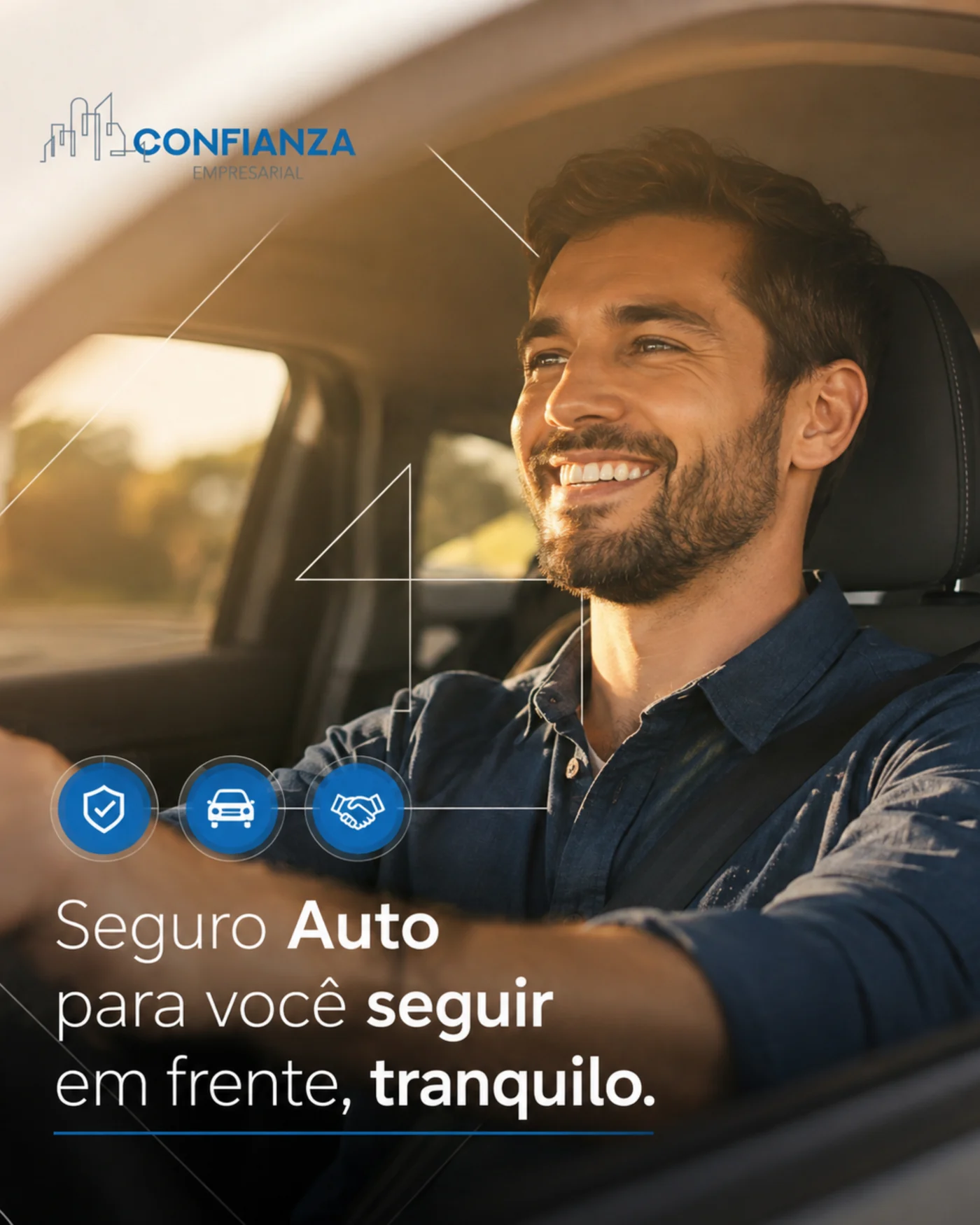 Arte de seguro auto para Confianza Empresarial