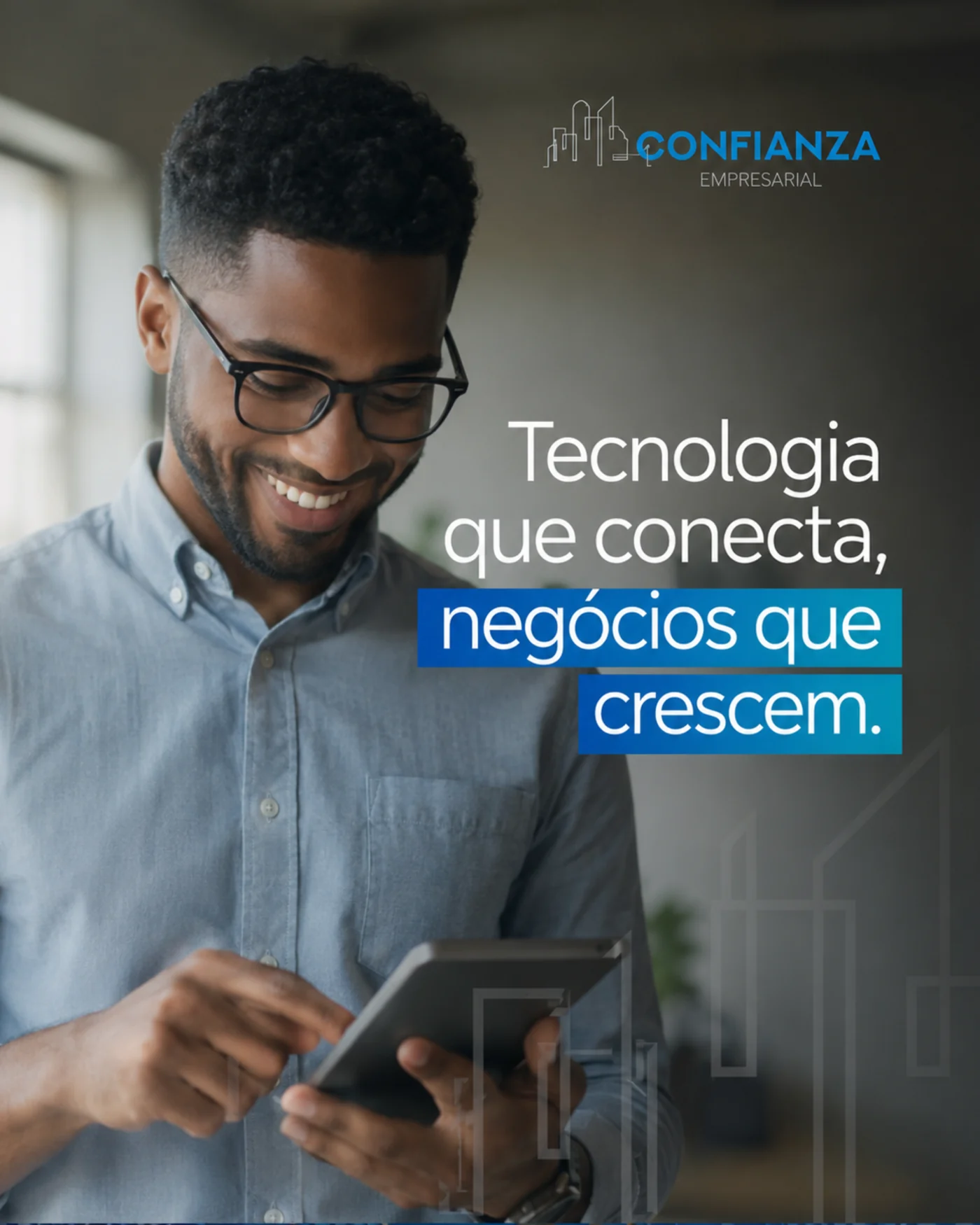 Arte sobre tecnologia e crescimento de negócios